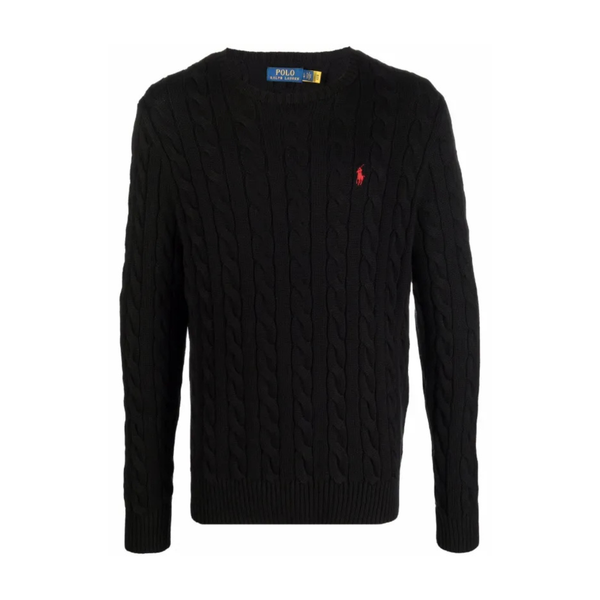 Jersey de Algodón con Cuello Redondo y Logo Bordado