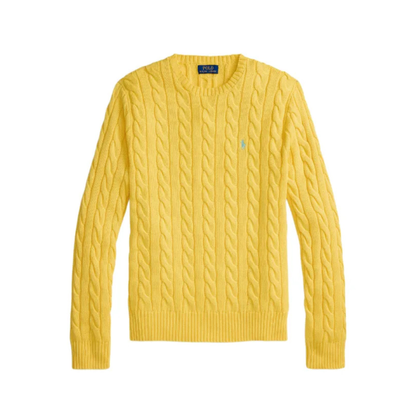 Jersey de Algodón con Cuello Redondo y Logo Bordado