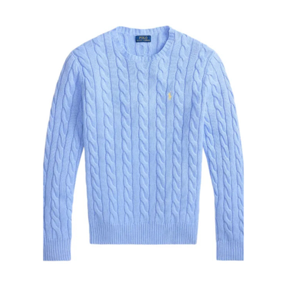 Jersey de Algodón con Cuello Redondo y Logo Bordado