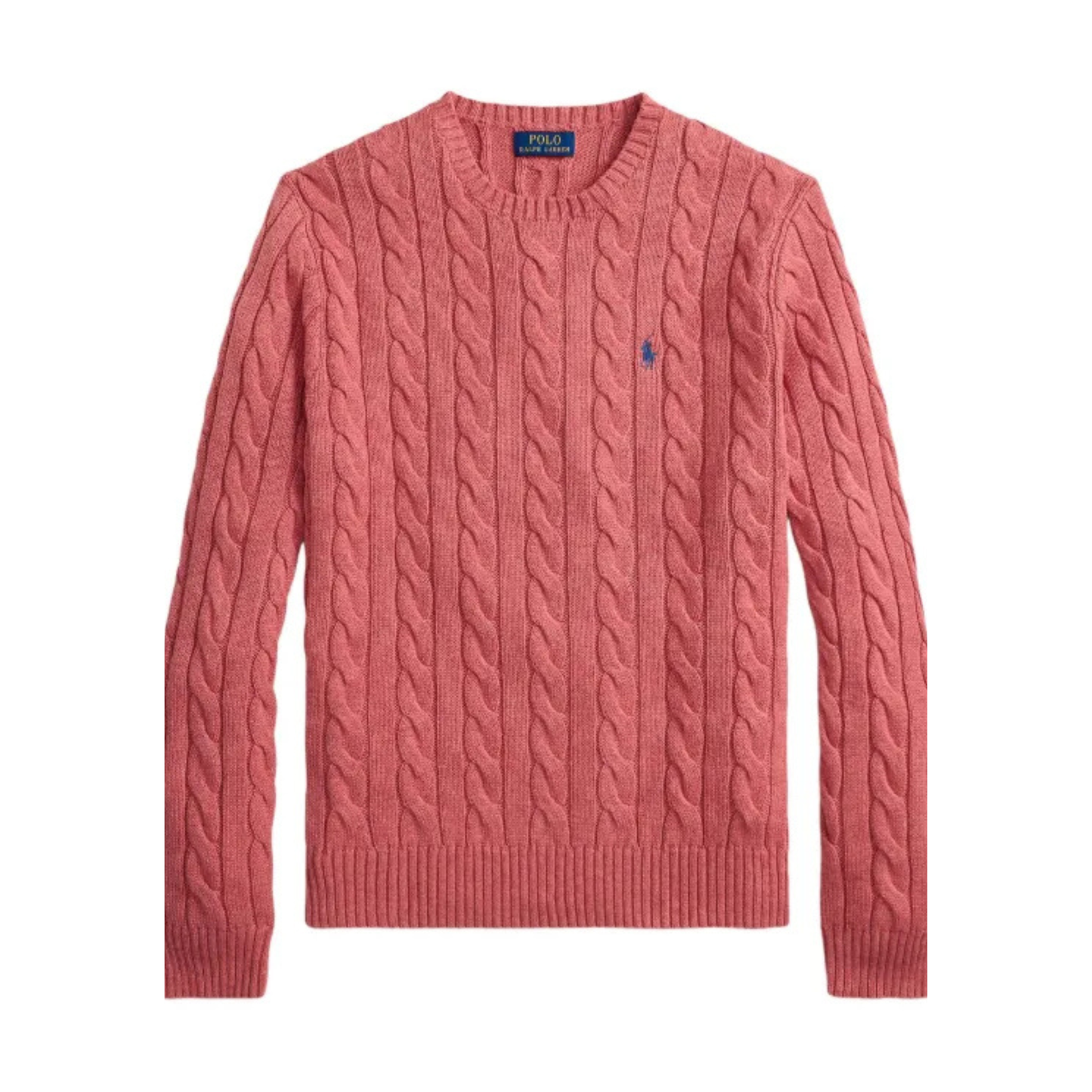 Jersey de Algodón con Cuello Redondo y Logo Bordado