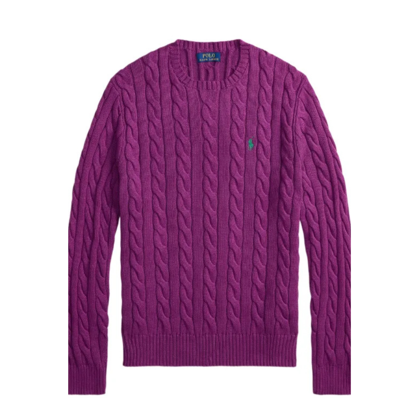 Jersey de Algodón con Cuello Redondo y Logo Bordado