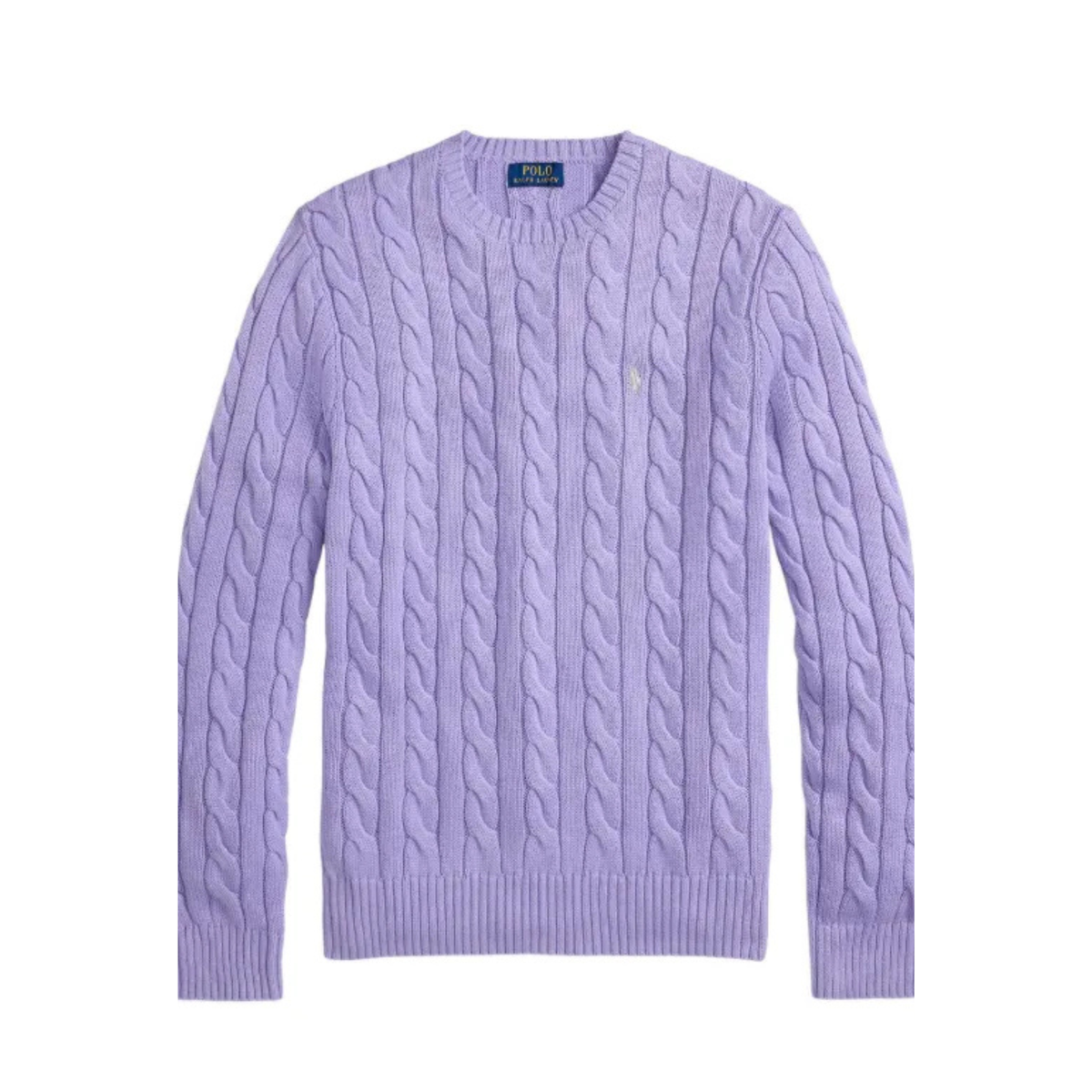 Jersey de Algodón con Cuello Redondo y Logo Bordado
