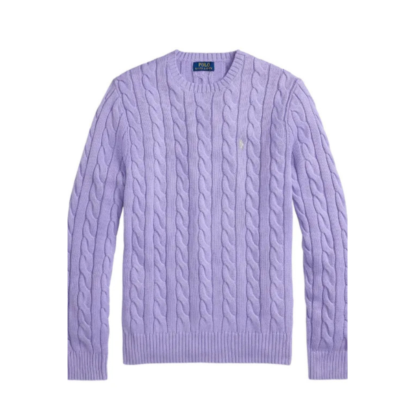 Jersey de Algodón con Cuello Redondo y Logo Bordado