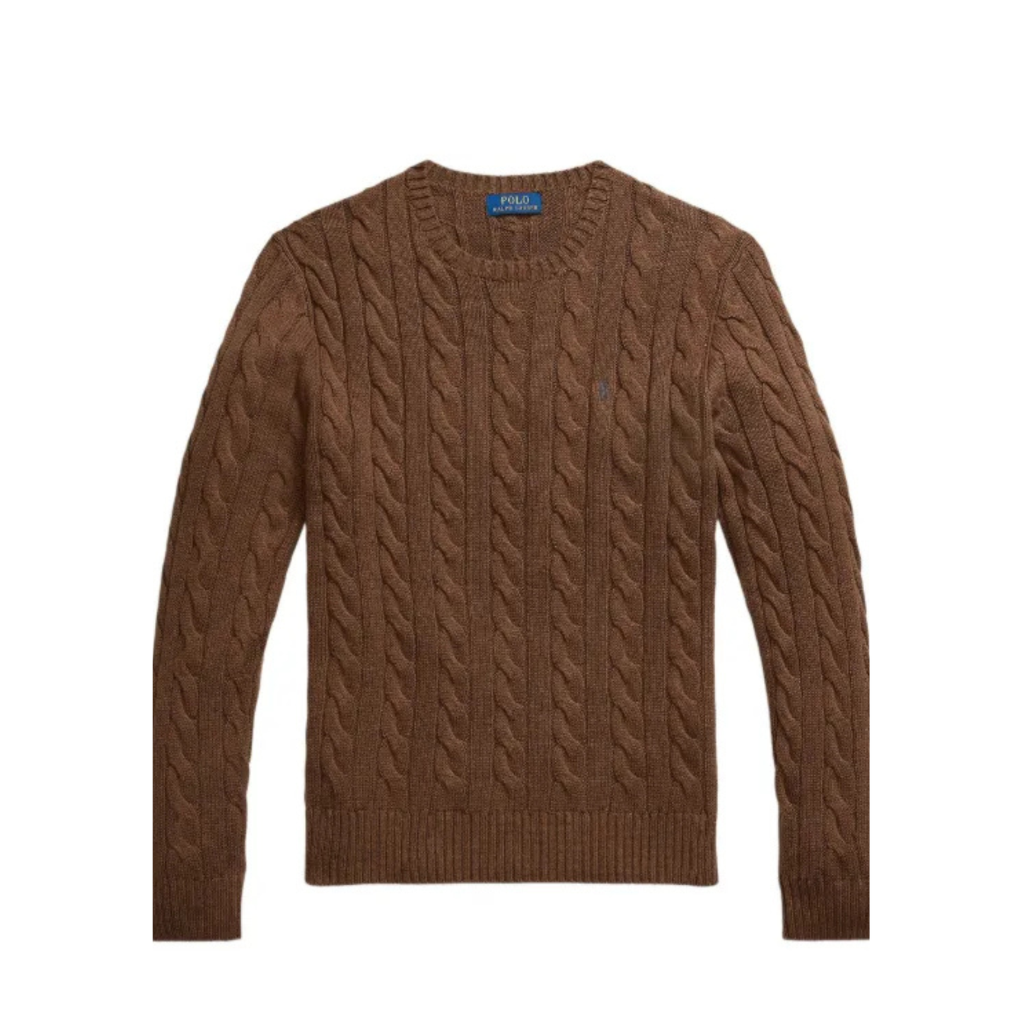 Jersey de Algodón con Cuello Redondo y Logo Bordado
