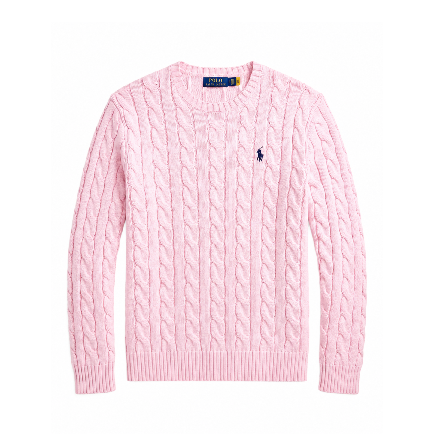Jersey de Algodón con Cuello Redondo y Logo Bordado