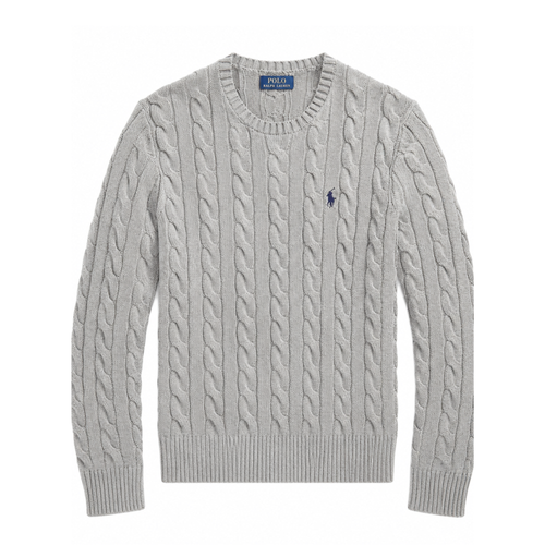 Jersey de Algodón con Cuello Redondo y Logo Bordado