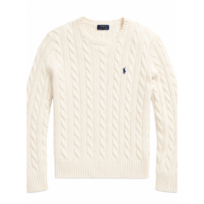 Jersey de Algodón con Cuello Redondo y Logo Bordado